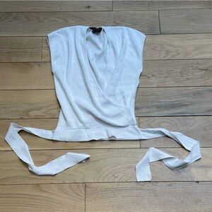 Laundry By Shelli Segal White Tie Front Top